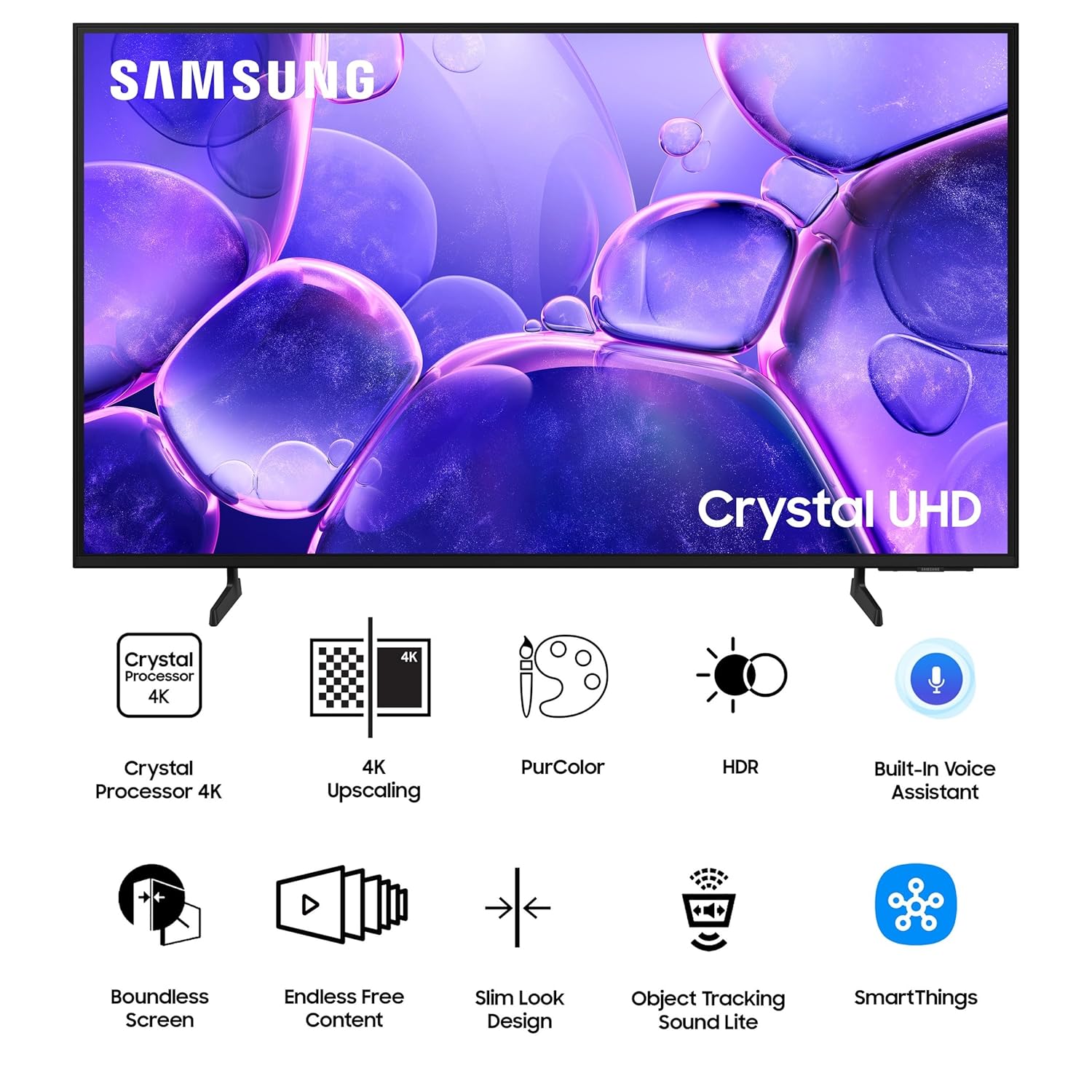 Samsung 43 Inch Crystal 4K Ultra HD Smart LED TV UA43U8400FULXL Black New - Image 2