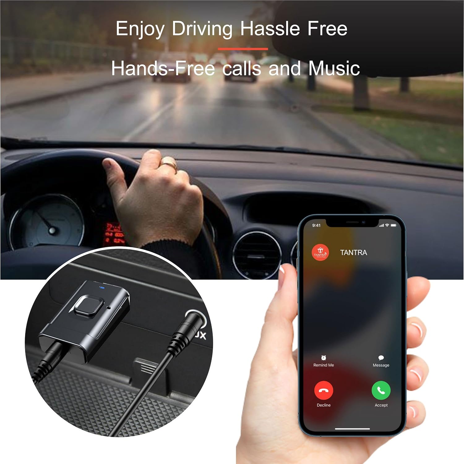 TANTRA BlueMe Bluetooth Receiver for Car, TV Wireless Transmitter Adapter Dongle - Image 4