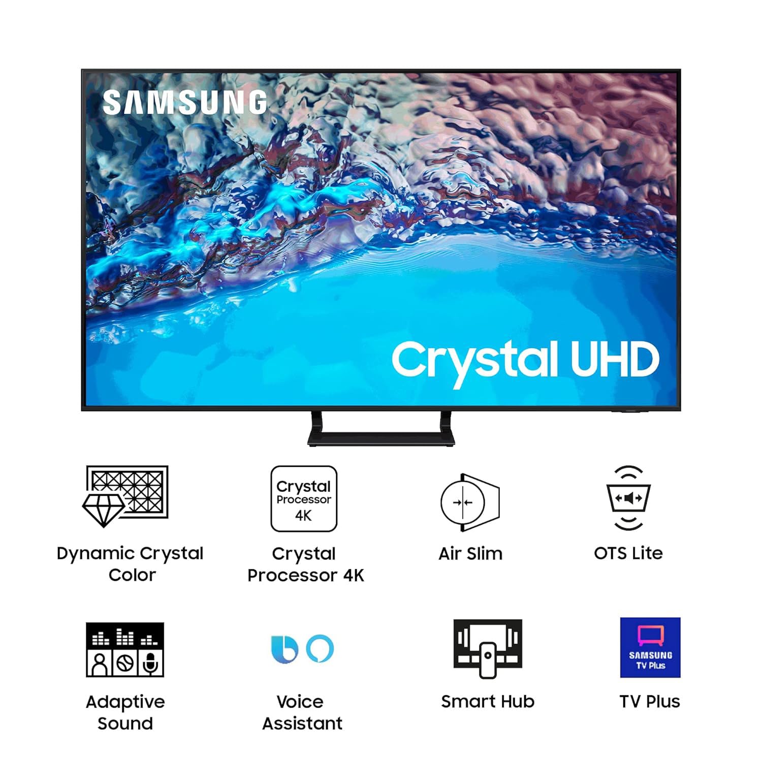 Samsung 43 Inch 4K Ultra HD Smart LED TV UA43BU8570ULXL Black New - Image 2