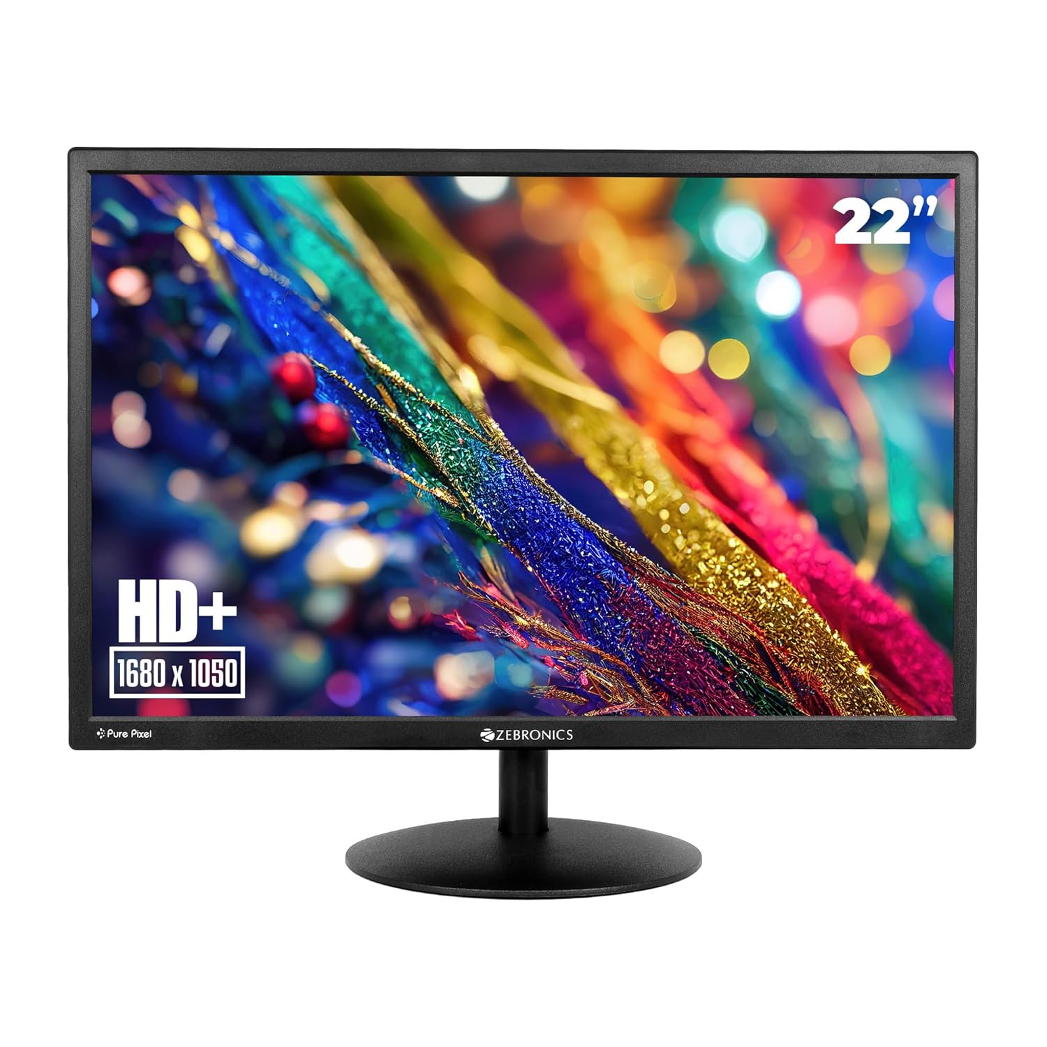 Zebronics EA122 21.5 inch HD+ LED Monitor 1680x1050 16:10 Aspect Ratio 16.7M Colors