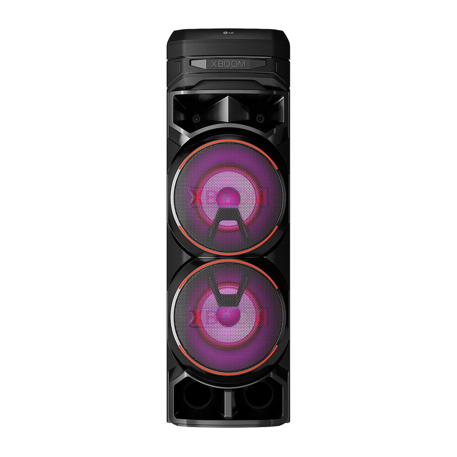 LG XBOOM RNC9 Party Speaker with Multi Color Lighting and Karaoke, 1 Mic/1 Guitar Input