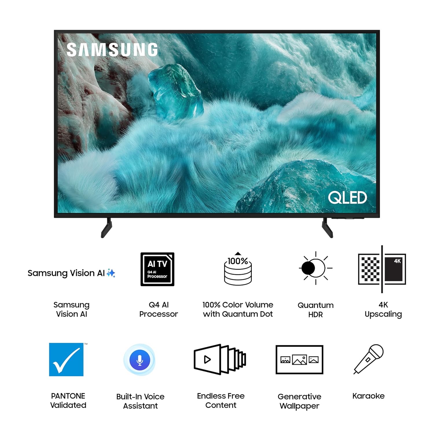 Samsung 55 Inch QLED 4K Ultra HD Smart TV QA55Q7FAAULXL Black - Image 2