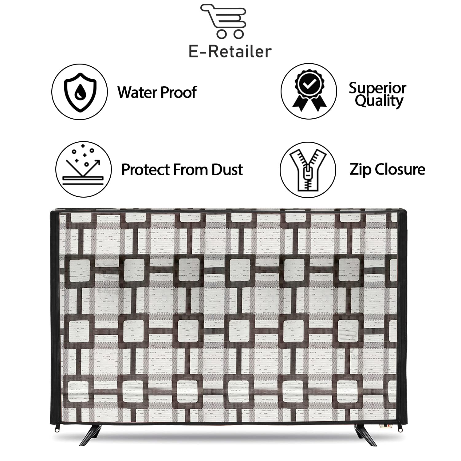 E-Retailer Transparent Zippered LCD/LED TV Protector Cover for 26 Inch TVs - Image 4