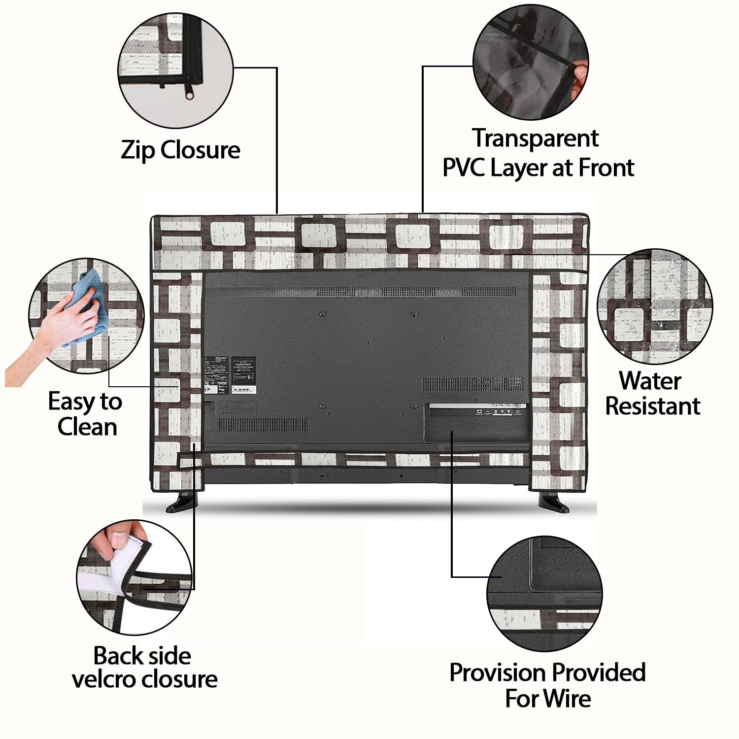 E-Retailer Transparent Zippered LCD/LED TV Protector Cover for 26 Inch TVs - Image 5