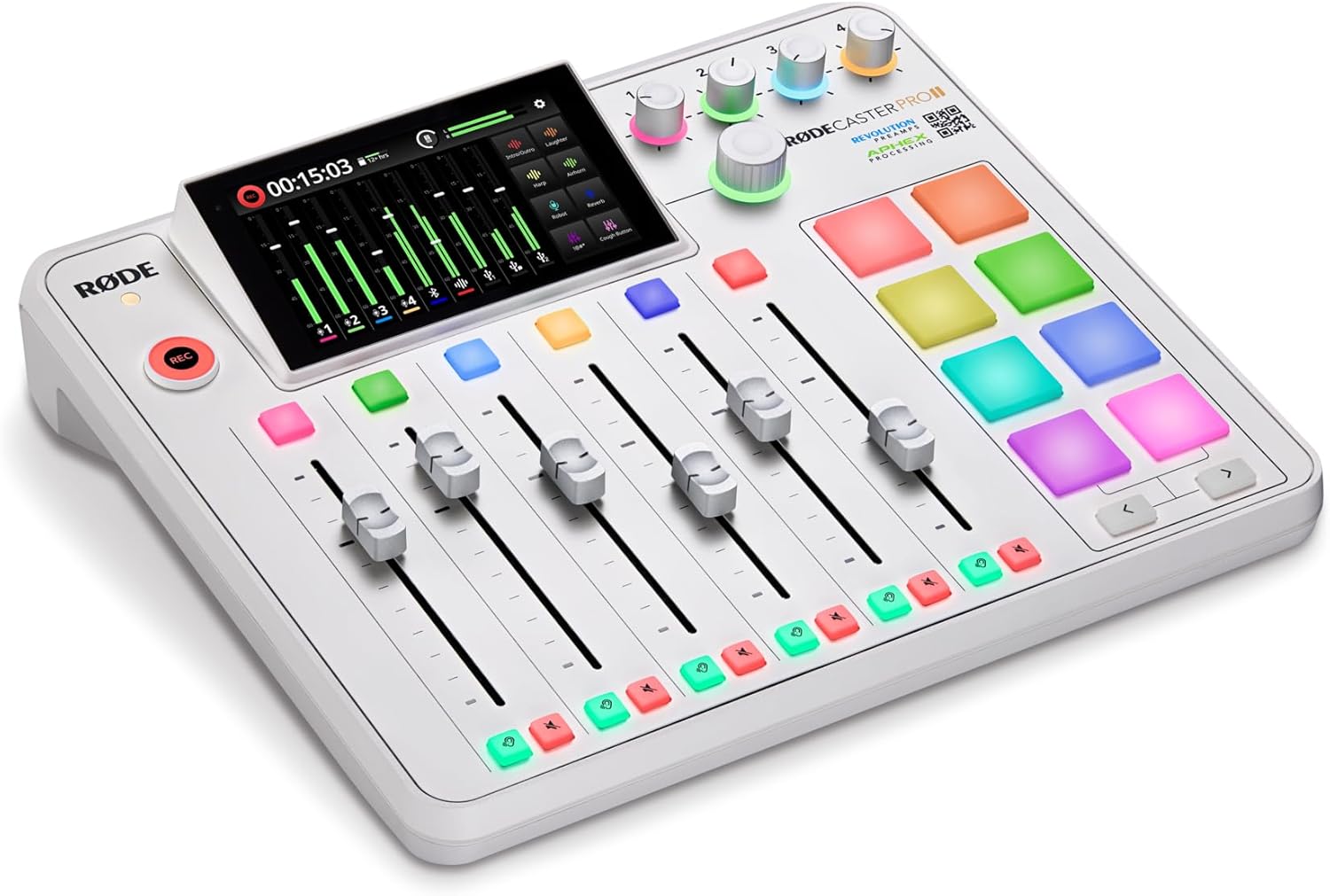RØDE RØDECaster Pro II All-in-One Production Studio for Podcasting Streaming Music Content Creation White