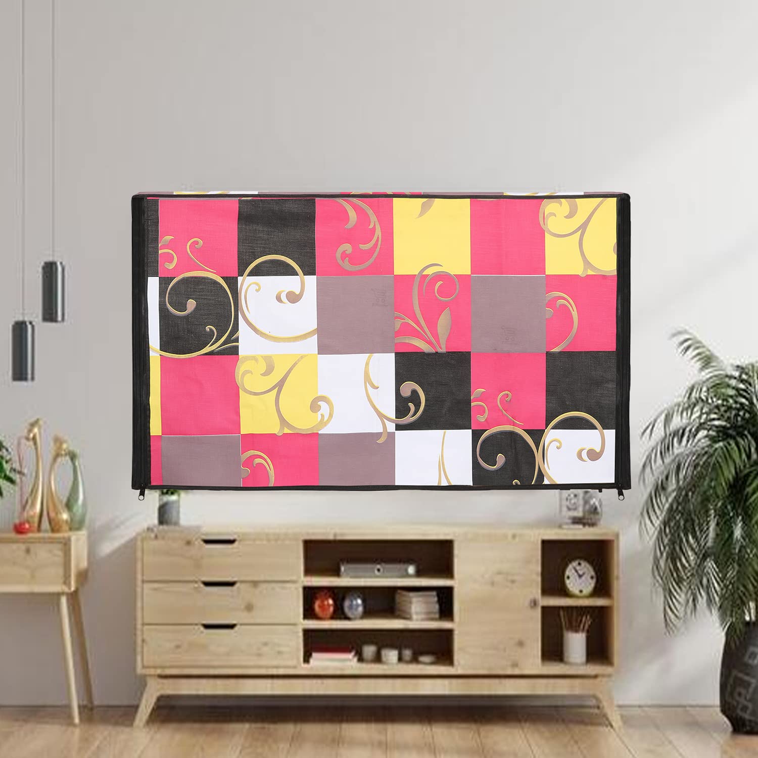 E-Retailer® 32 Inch Transparent LCD/LED TV Protector Cover with Zipper Multi-Color 29x3x19 Inches