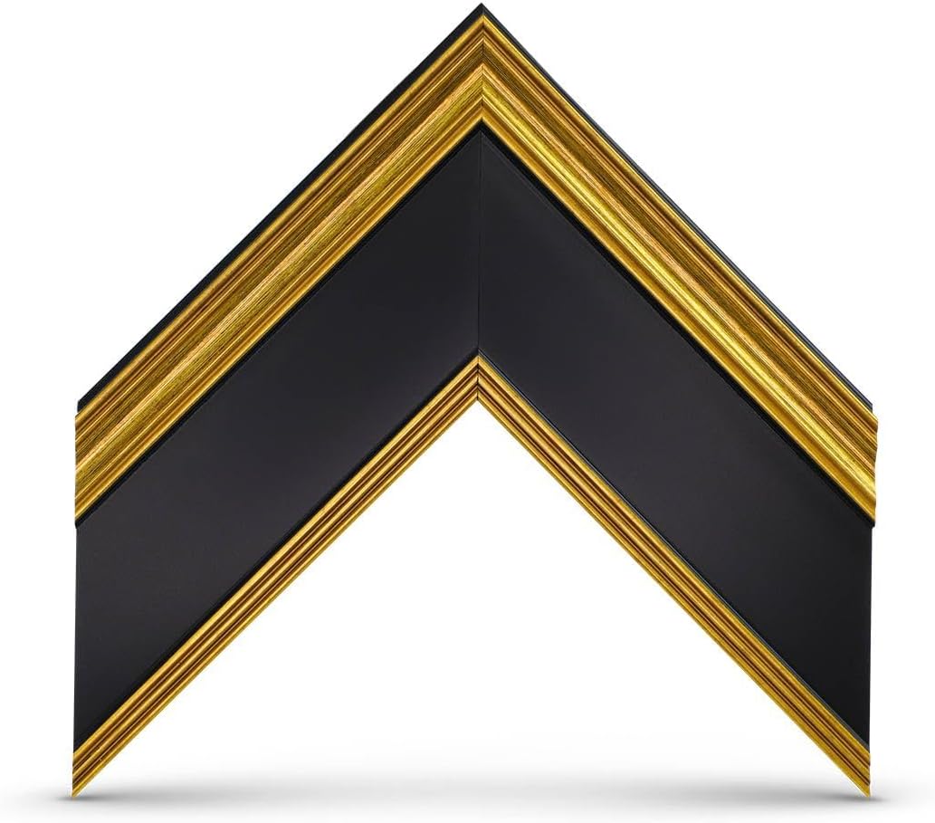 Antique Gold & Black Deco Frame for Samsung The Frame TV 50 Inch (2021-2025 Models) - Image 3