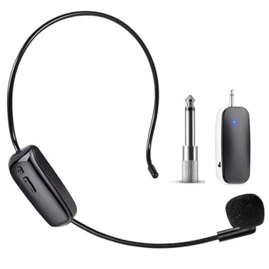 Imaginea AY101 UHF Wireless Headset Microphone for Clear Audio Recording Streaming Rechargeable Bluetooth
