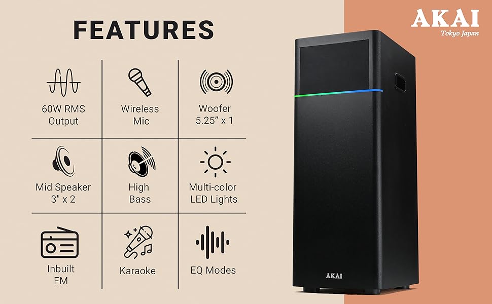 AKAI UltraBoom-60 Bluetooth Speaker