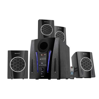 Zebronics ZEB-BT2750RUF 60 Watt 4.1 Channel Wireless Bluetooth Multimedia Speaker with USB, AUX, FM, Remote