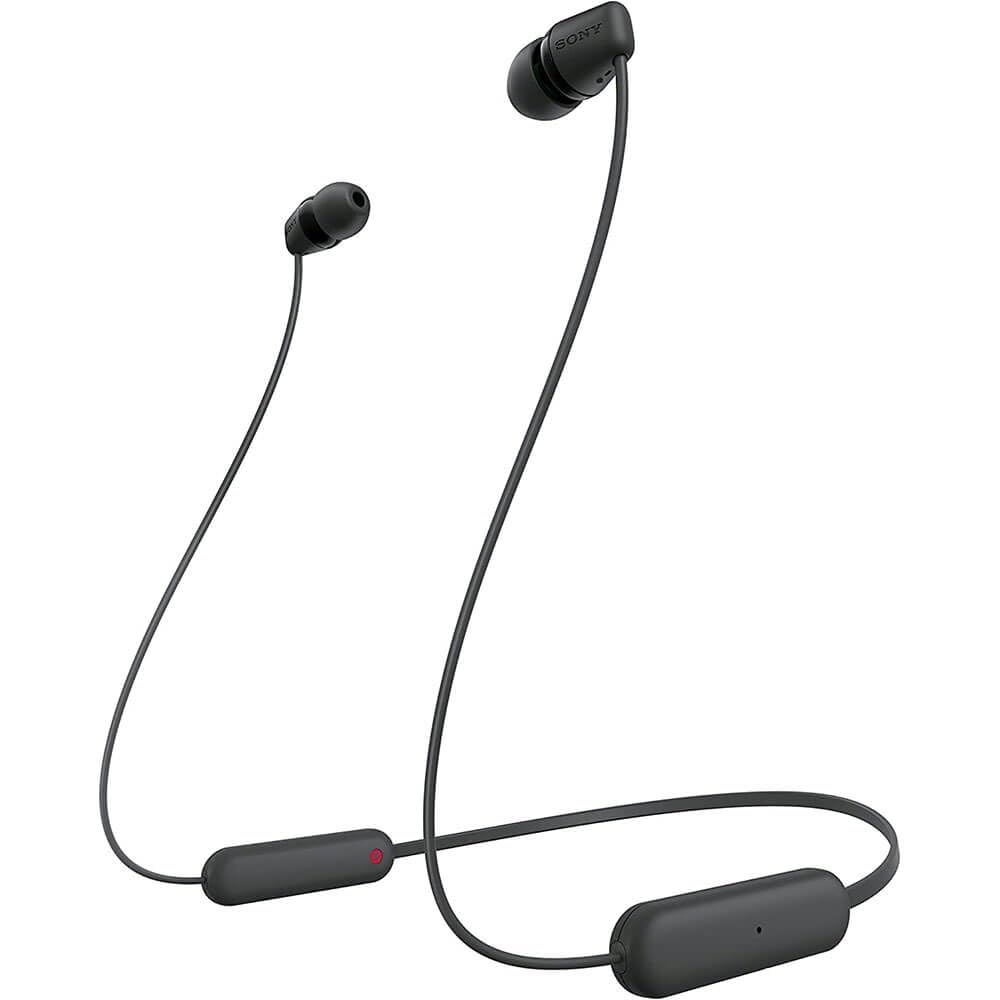 Sony WI-C100 Black Wireless In-Ear Bluetooth Headphones 25hr Battery