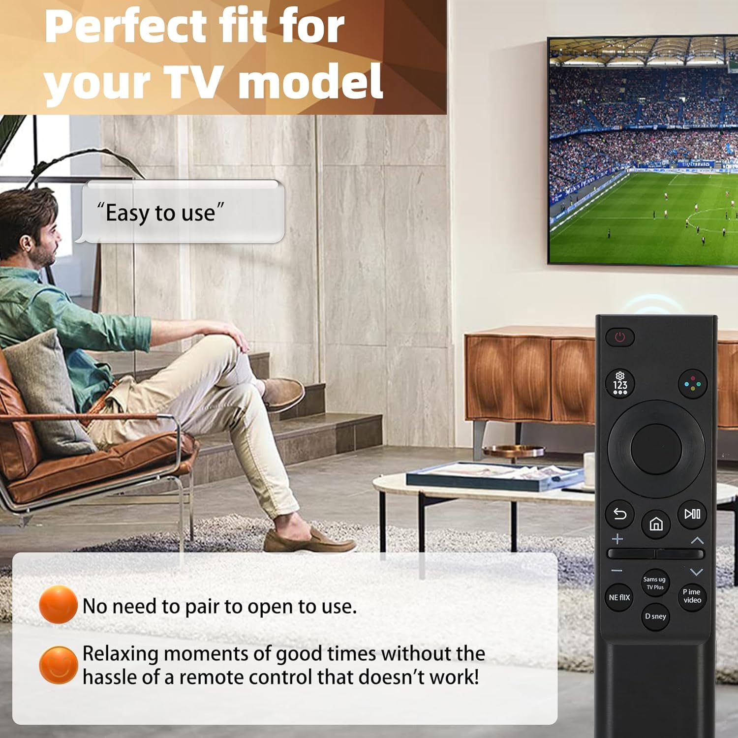 Universal Samsung Smart TV Remote Control for Curved QLED Frame LED LCD SUHD HDTV 3D 4K 8K TVs Without Voice - Image 7