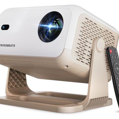 Crossbeats Lumex Cine Portable Smart Home Projector 4K Ultra HD 16000 Lumens Android Built-in Netflix Prime YouTube 300" Display
