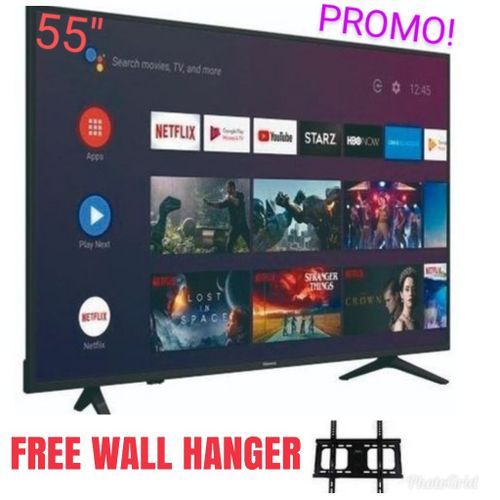 55-Inch 4k UHD Android Smart TV + Free Wall Bracket