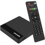 Porodo Android TV Box 1+8 GB Support 4K with BT RCU and USB Dongle Quad Core USB Flash & Connectivity Dual Band WiFi 2.4/5 GHz 1080P Full HD 1GB RAM 8GB Storage – Black 1