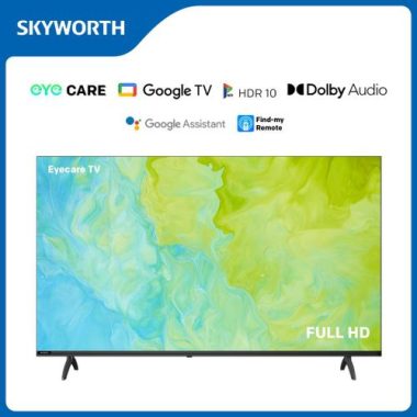 SKYWORTH 43” Frameless GOOGLE Smart FHD EYE CARE LED TV 43E5500G + 1 Year Warranty
