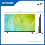 SKYWORTH 43” Frameless GOOGLE Smart FHD EYE CARE LED TV 43E5500G + 1 Year Warranty 1