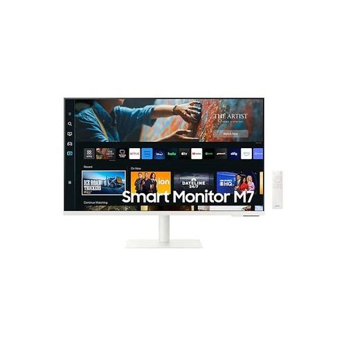 27″ M70C, USB-C, UHD White Smart Monitor with Speakers & Remote