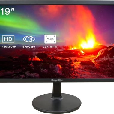 19-Inch 1440x900 LED Computer Monitor with Dual Speakers HDMI VGA VESA Black