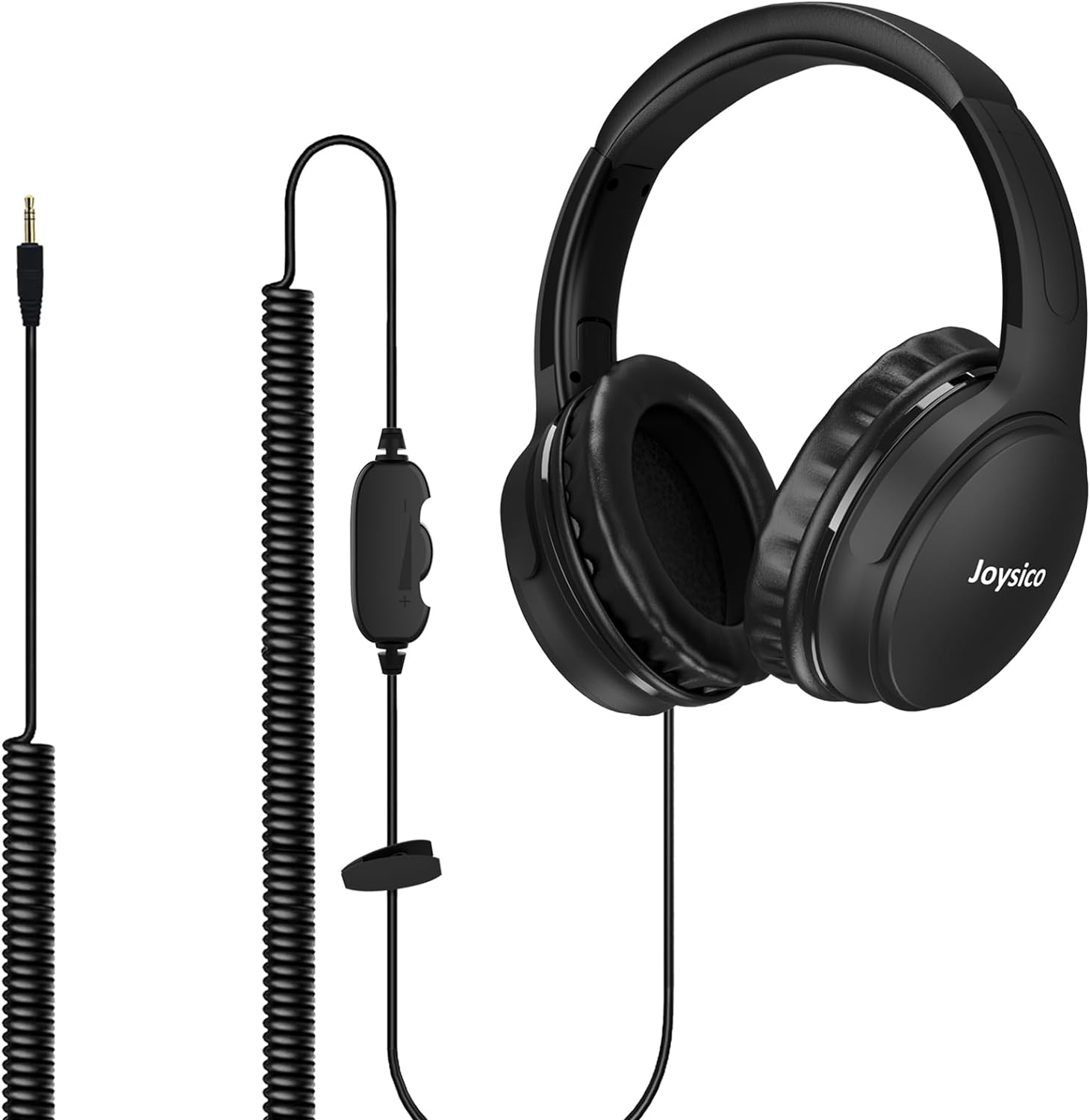 19.5ft Extra Long Wired Over-Ear Headphones with Volume Control for TV PC Seniors