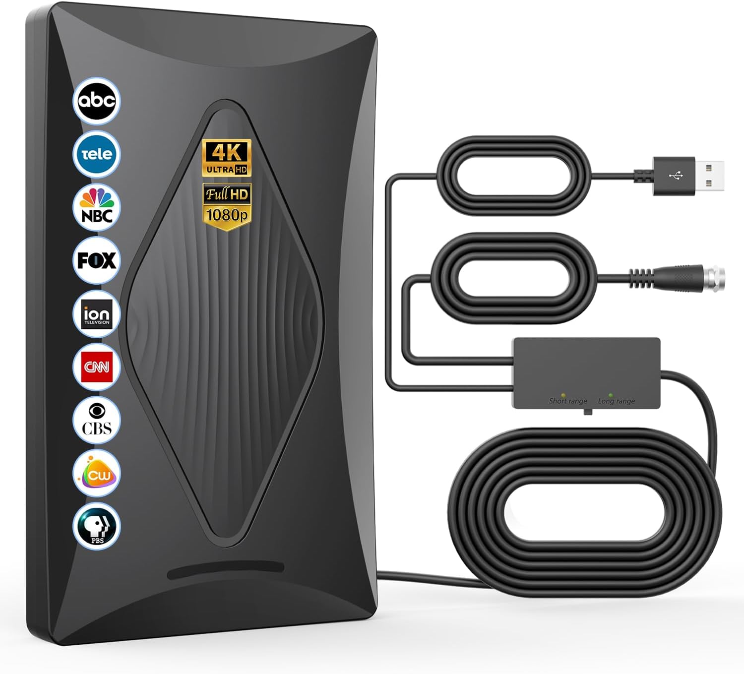 2024 Long Range 4K 1080p HD Smart TV Antenna with Signal Booster Amplifier