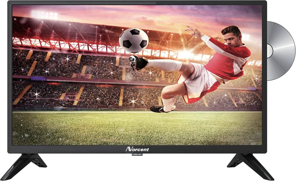 24 Inch HD 720P LED Flat TV Monitor with Built-in DVD Player and HDMI USB Ports