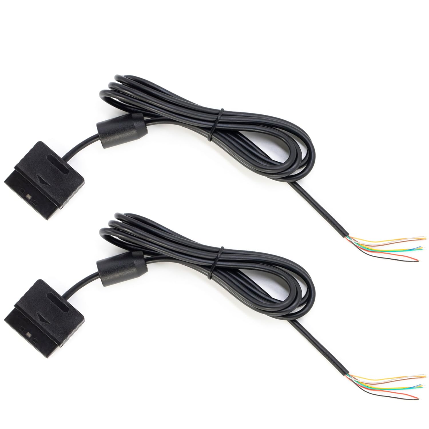 2pcs 1.8M 6FT 8-Pin Output Cord Wire Replacement Cable for PS1 PS2 Controller Repair