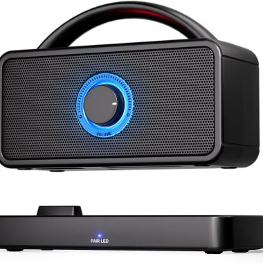 30-Hour Playtime 5.8GHz Wireless TV Speaker for Seniors 50ft Range with HDMI, Optical, AUX, USB, Coaxial Ports