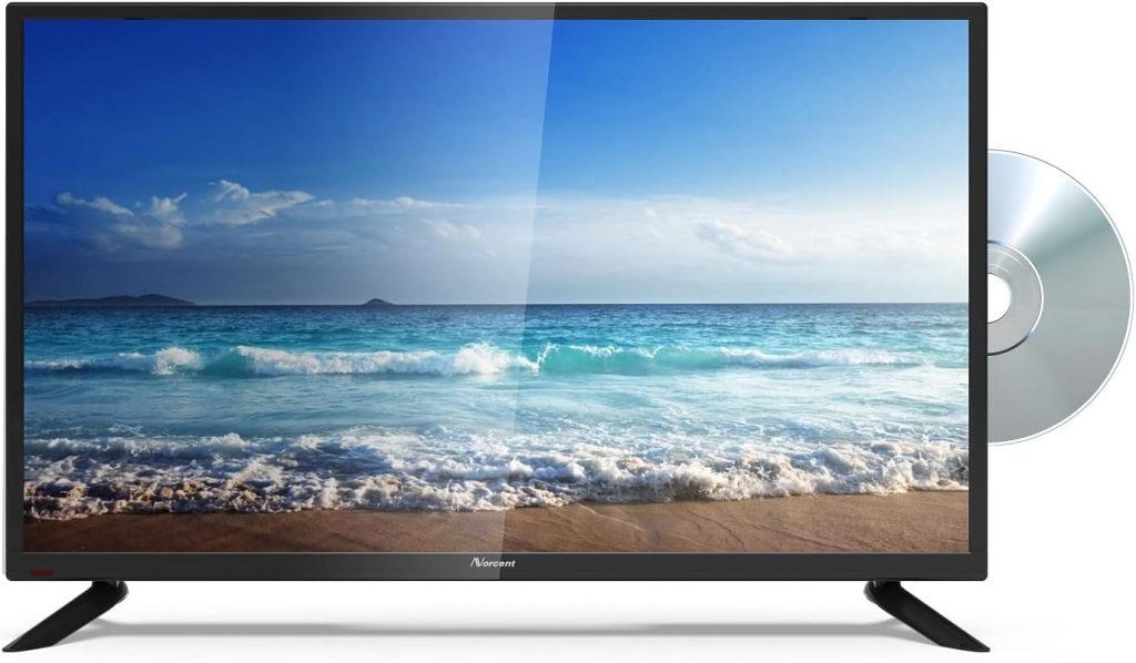 32-Inch 720P LED LCD HDTV Flat Screen with Built-in DVD Player, 2023 Upgrade