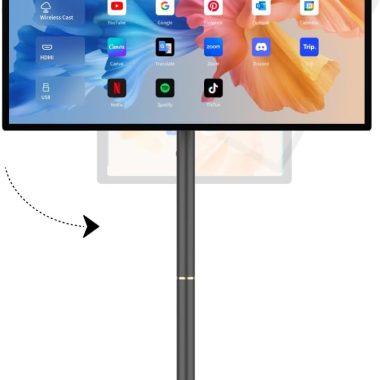 32 Inch 1080p Android 13 Rolling TV with 8G RAM 128GB Storage and 9000mAh Battery