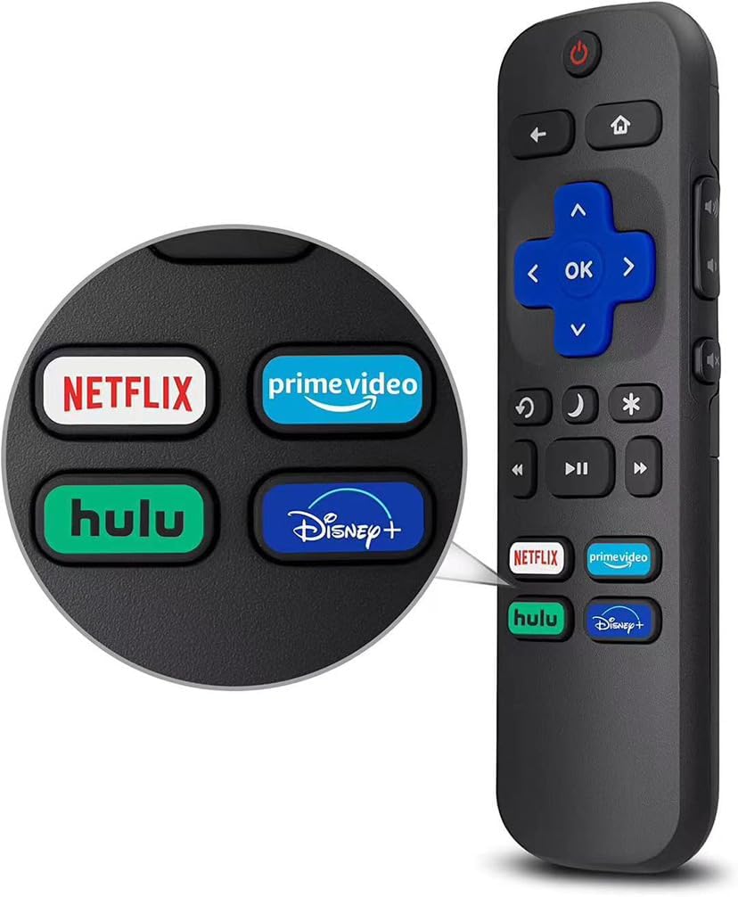 4 Pack Replacement Roku TV Remote Universal for Hisense TCL LG Philips Smart TVs