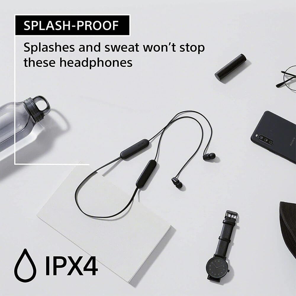 Sony WI-C100 Black Wireless In-Ear Bluetooth Headphones 25hr Battery - Image 4
