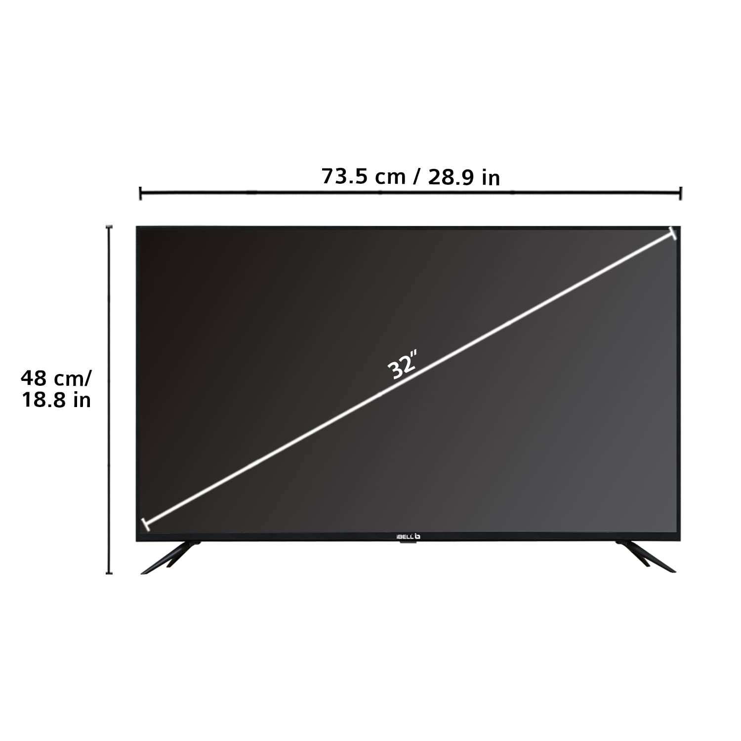 IBELL 32 Inch HD Ready Smart LED TV with Android 9.0, Crisp Display, Black - Image 5
