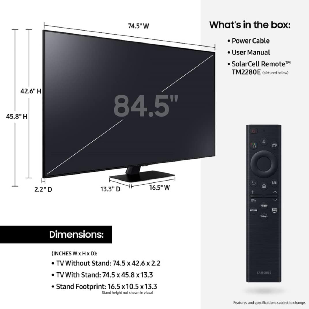 Samsung 85-Inch QLED Q80B Series 4K UHD Smart TV Quantum HDR 8X Alexa Built-in 2022 - Image 3