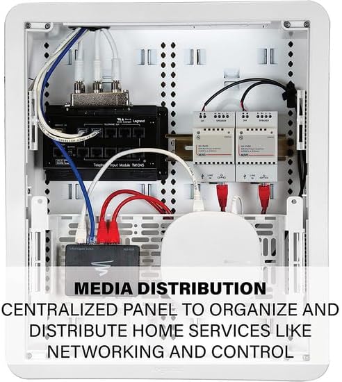 OnQ 17 Inch White Recessed In-Wall Dual Purpose Media Enclosure for TV and Cable Management - Image 14