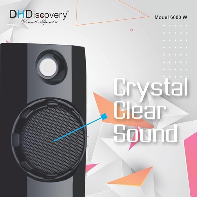 DH Discovery 6600W 4.1 Channel Bluetooth Home Theatre Speaker Black with Remote and RGB Light - Image 4