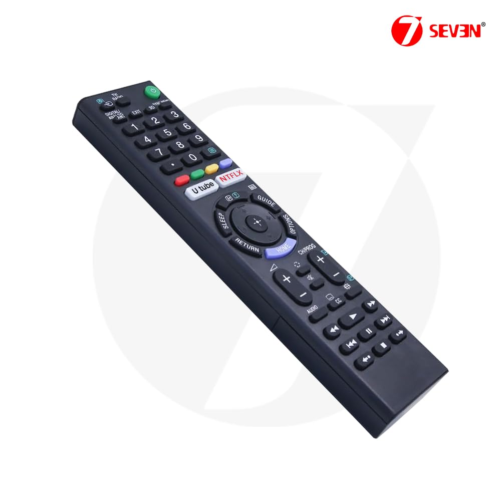 7SEVEN Black Universal Replacement Remote for Sony Bravia UHD 4K Smart TVs with Netflix YouTube Hotkeys - Image 6