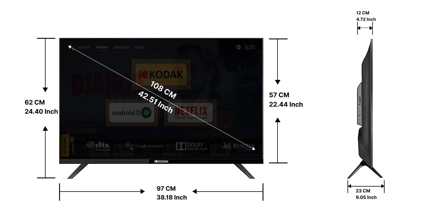 Kodak 43-Inch Full HD Android Smart LED TV Black 439X5081 Certified - Image 5