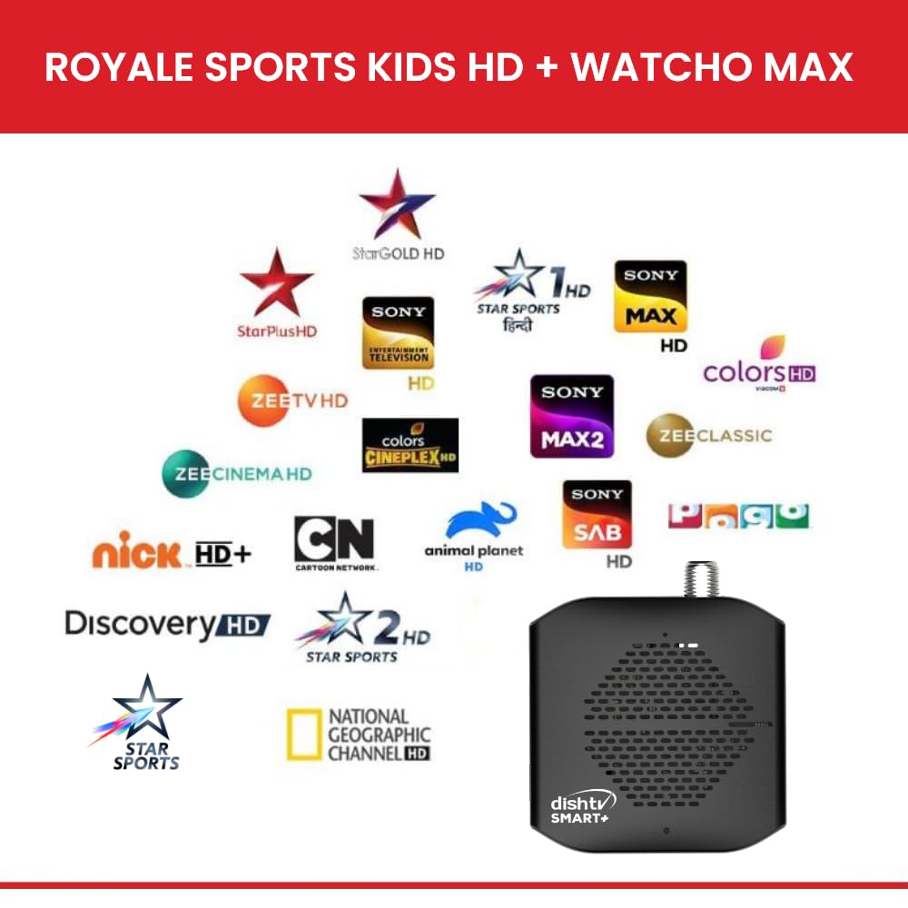 DishTV Smart+ HD Set-Top Box Dongle 3-Month Pack Watcho Max Free Antenna - Image 3