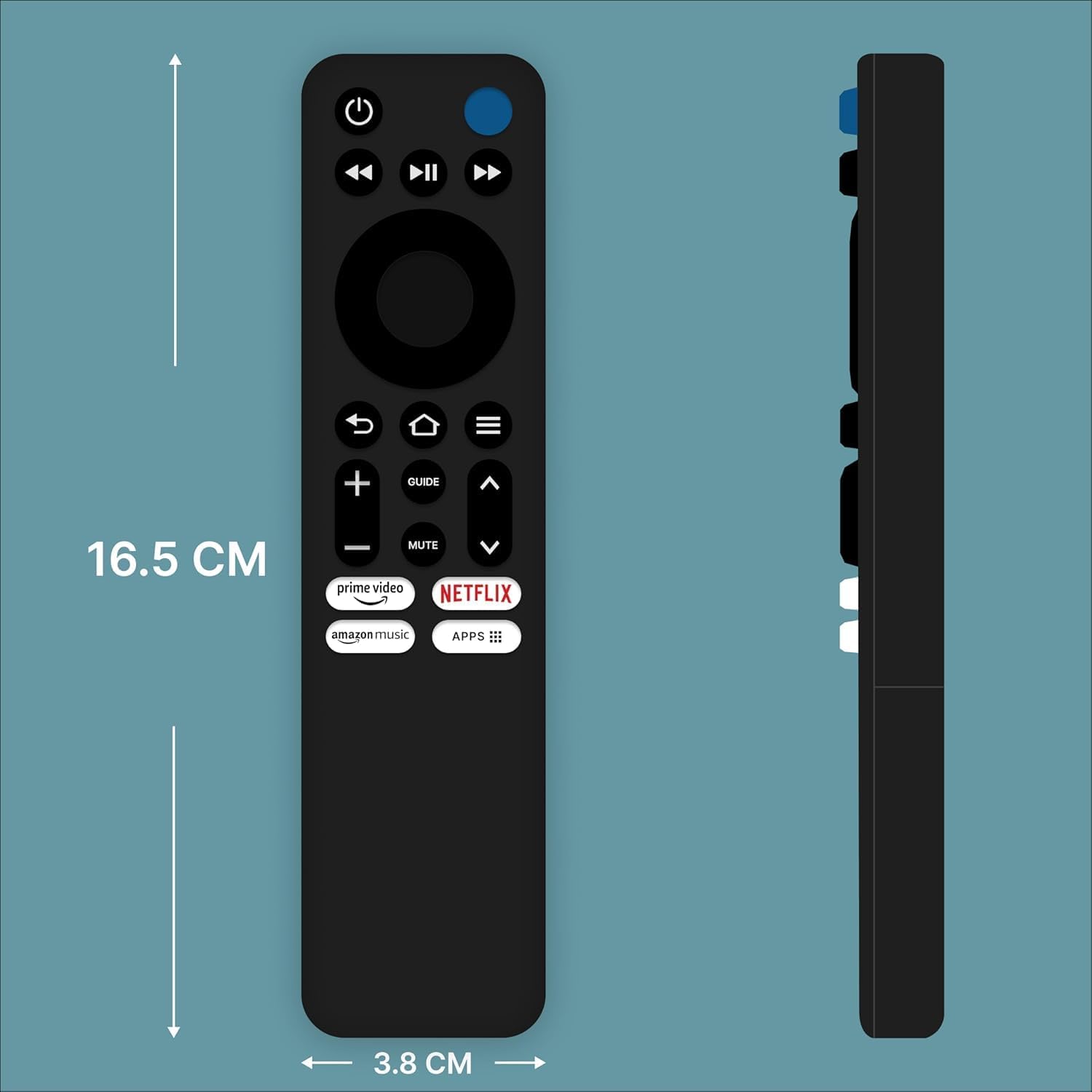 RAVIAD LED Smart TV Remote Control Black for Redmi Smart Fire TV Netflix Prime Video - Image 4