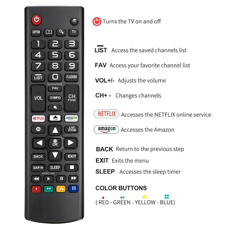 LG Smart 4K Ultra HD TV Remote Replacement for LED OLED UHD QLED 6 7 8 Series Models with Hot Keys - Image 5
