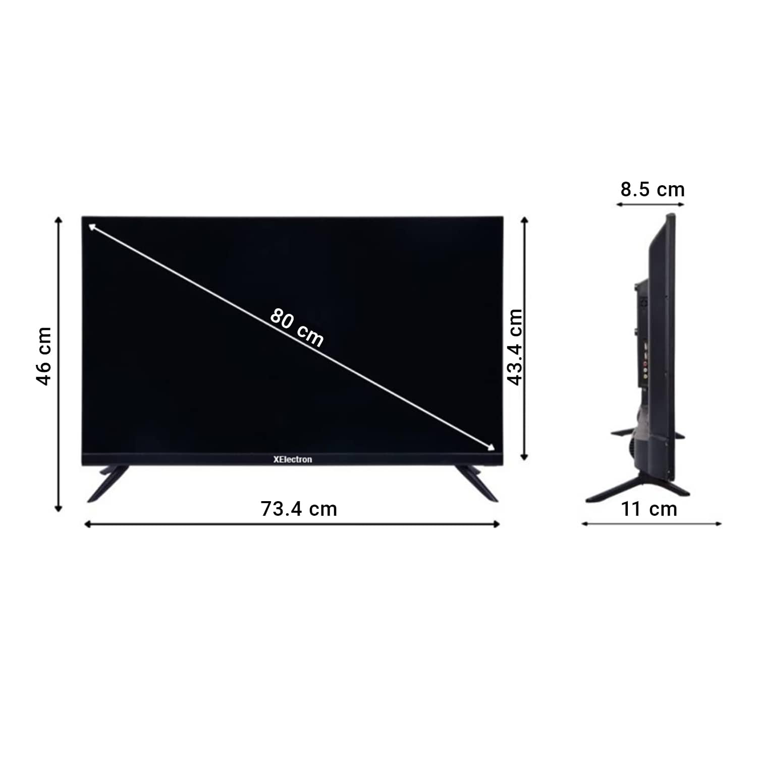 Infinity 32 Inch HD Ready LED TV Black with A+ Panel Noise Reduction Dynamic Picture Enhancement Cinema Zoom 20W Speakers 60Hz Refresh Rate - Image 2