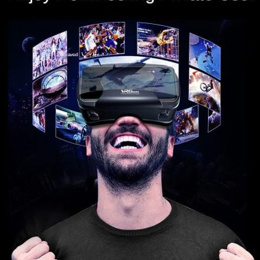 VRG Pro 3D Virtual Reality Glasses for 5-7 Inch Smartphones Black Basic with Remote Control