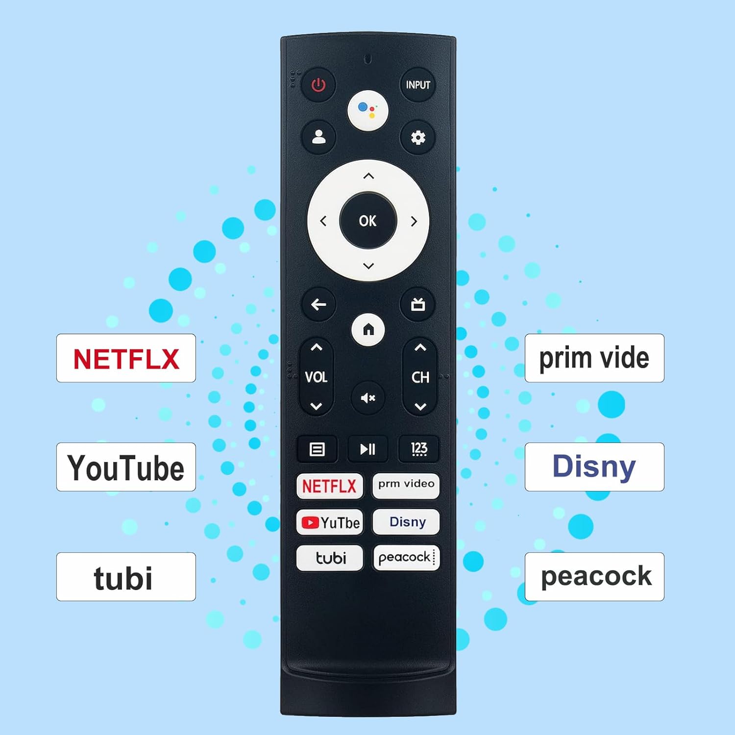 Hisense ERF3M90H Remote Control for Android LED 4K UHD Smart TVs with 6 Shortcut Buttons - Image 6