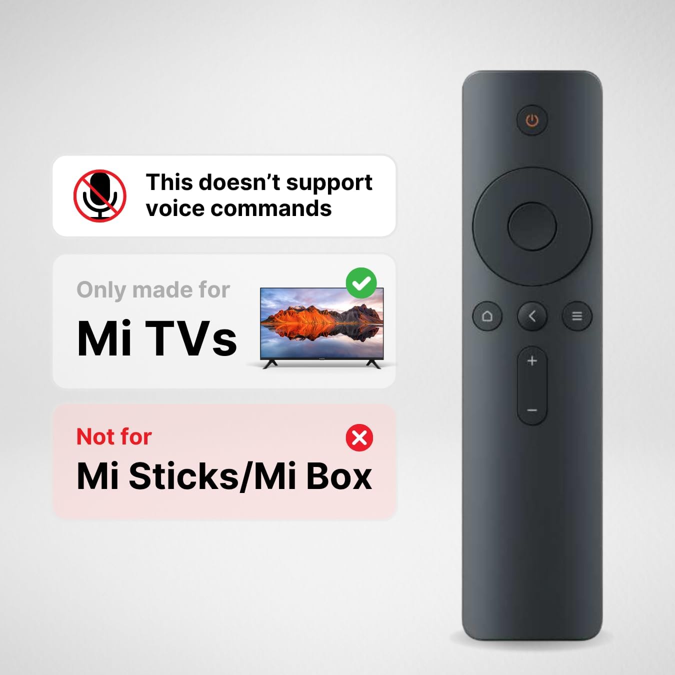 Elekpia Original Mi TV Remote for Mi TV 4A 32 and 43 Inch Models Non-Voice - Image 3