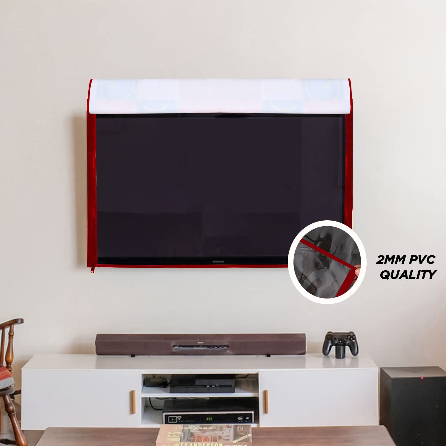 E-Retailer 42 Inch Transparent LCD/LED TV Protector Cover with Zipper, Multi-Color, 39x3x24 Inches - Image 2