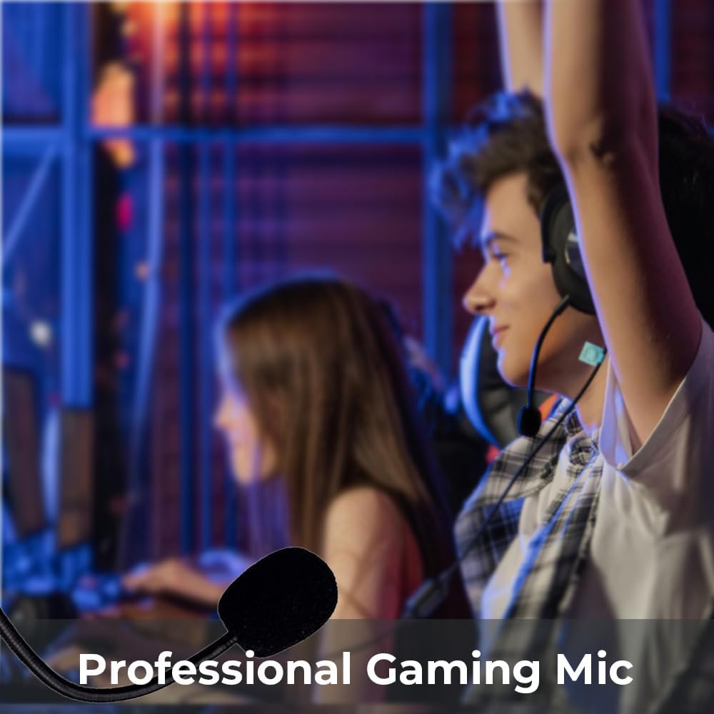 Logitech G PRO X Series Gaming Headset Replacement Microphone Detachable Noise Cancelling 3.5mm 2.5mm Cable 2 Pcs Foam Cover - Image 5