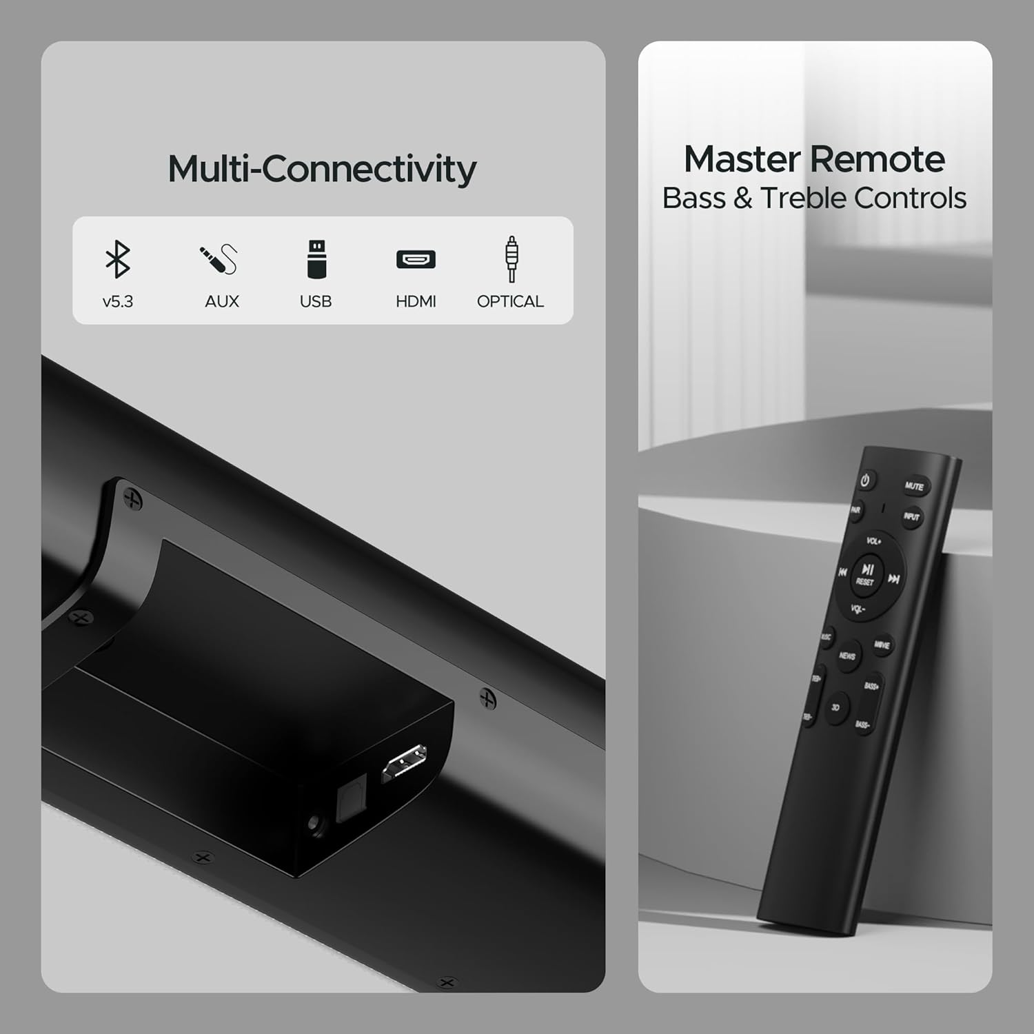 boAt Aavante Bar Quake Pro 240W 2.1CH Bluetooth Soundbar with Wireless Subwoofer, Premium Black - Image 6