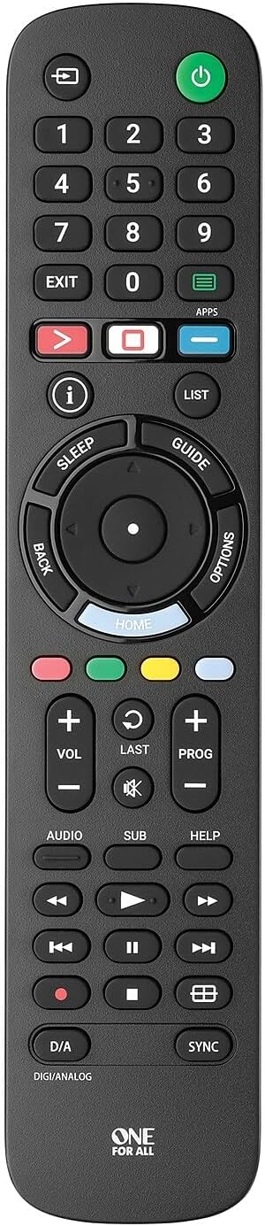 One For All Universal Replacement Remote for Sony TVs - Black, LCD/LED/OLED/Plasma Compatible, URC4812 Model - Image 4