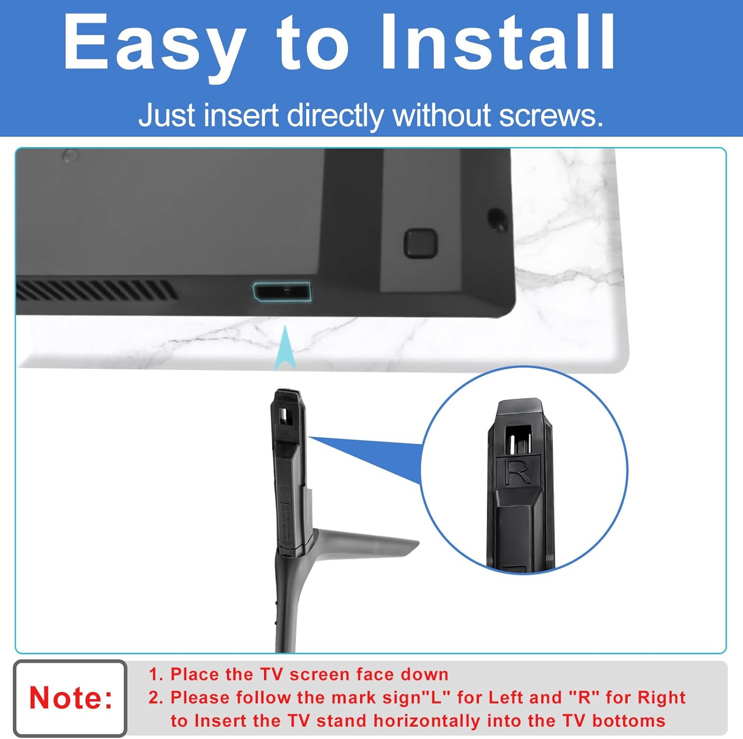 Samsung TV Replacement Legs for TU8000TU8200 Models, Includes Remote Holder, No Drilling Required - Image 5